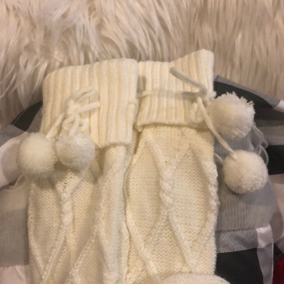 Socks OVEE KNEE CUTE long sweater knit with Pom Poms! Over knee. - Picture 1 of 4